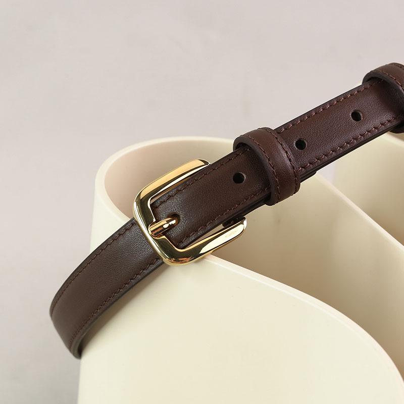 Women's Leather Belt Narrow Pants Belt