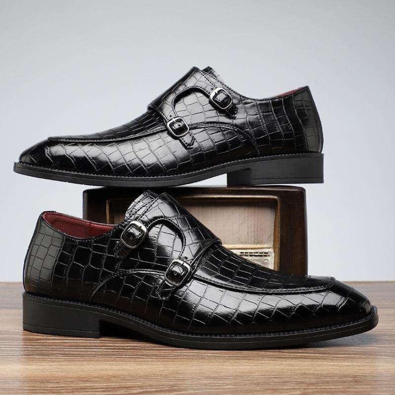 Buckle Crocodile Men's Munk Business Shoes