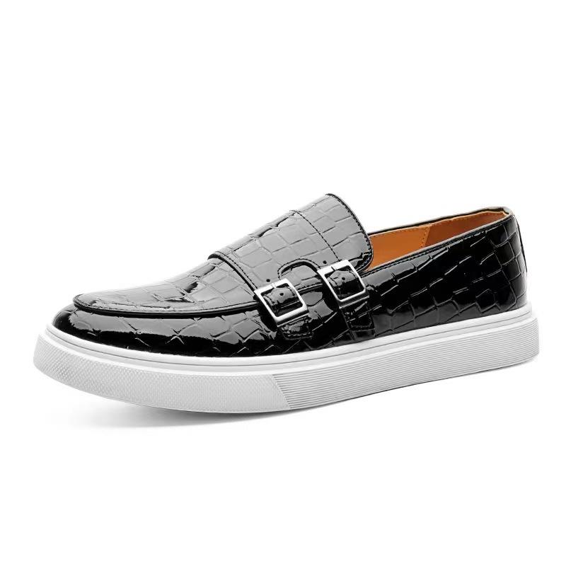 Crocodile Leather One-Step Loafers