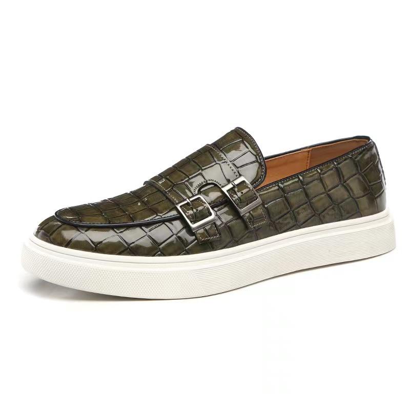 Crocodile Leather One-Step Loafers