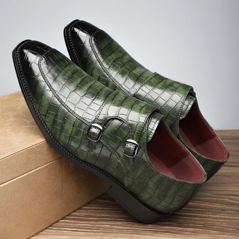Buckle Crocodile Men's Munk Business Shoes