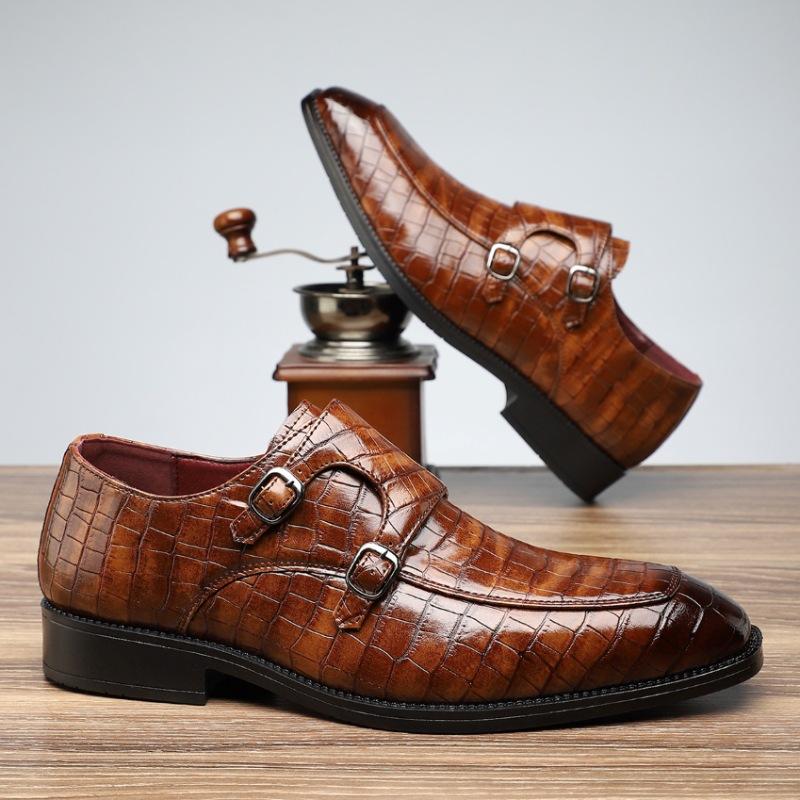 Buckle Crocodile Men's Munk Business Shoes
