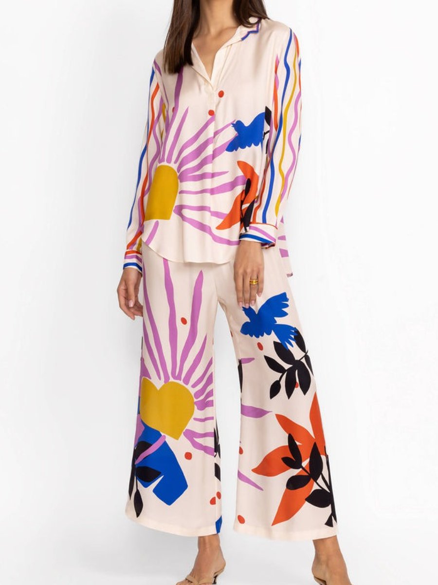 Landscape Floral Casual Suit