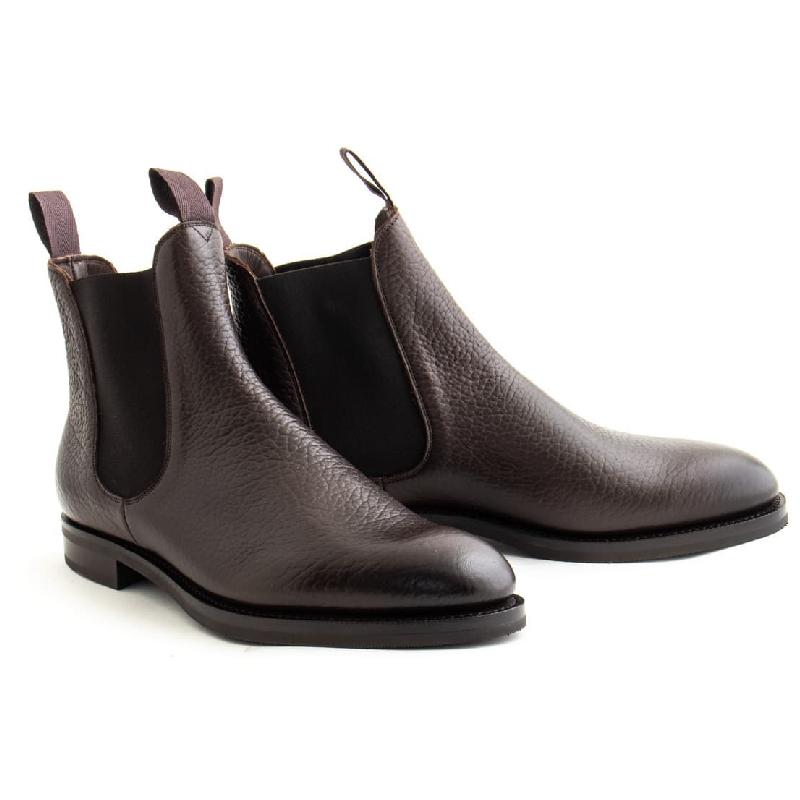 Dark Brown London Grain Boots