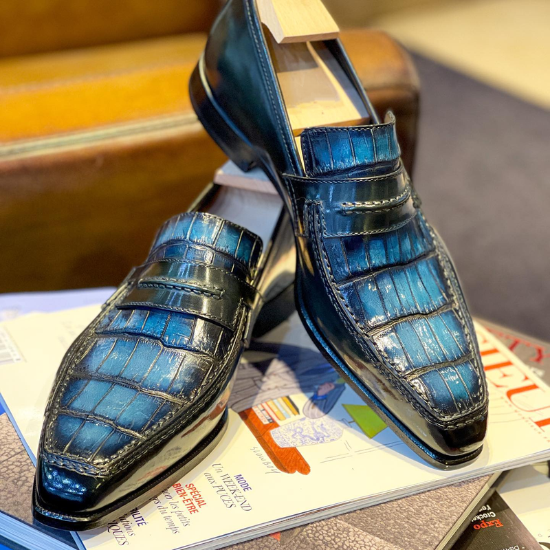 Men's Luxury Crocodile Leather Loafers