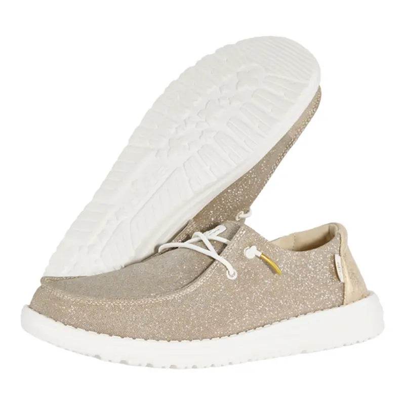 Metallic Sparkle - Womens Comfortable Slip On Shoes