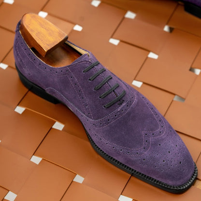 Men's Brogue Carved Lace-up Oxfords
