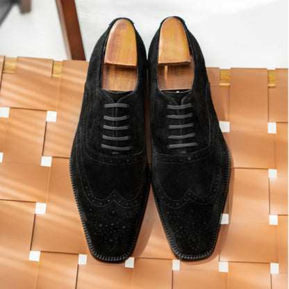 Men's Brogue Carved Lace-up Oxfords