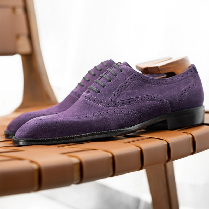 Men's Brogue Carved Lace-up Oxfords