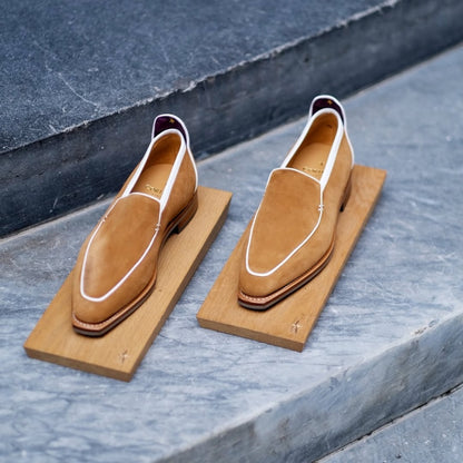 Brighton Loafers In Castor Color Suede Leather