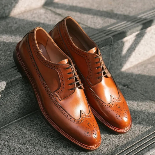 Longwing Derby Leather Shoes