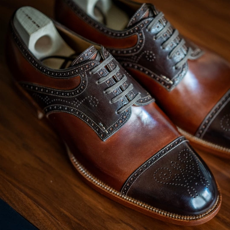 Saint Crispin’s Saddle Derby Half Brogue