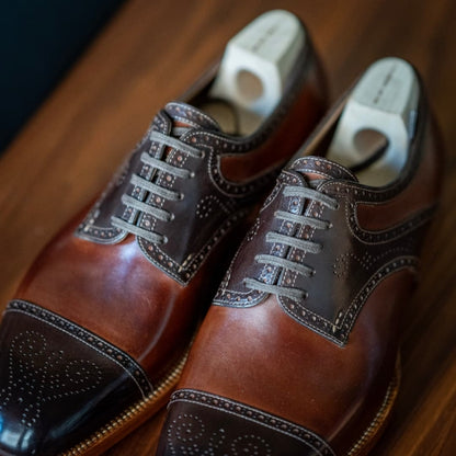 Saint Crispin’s Saddle Derby Half Brogue