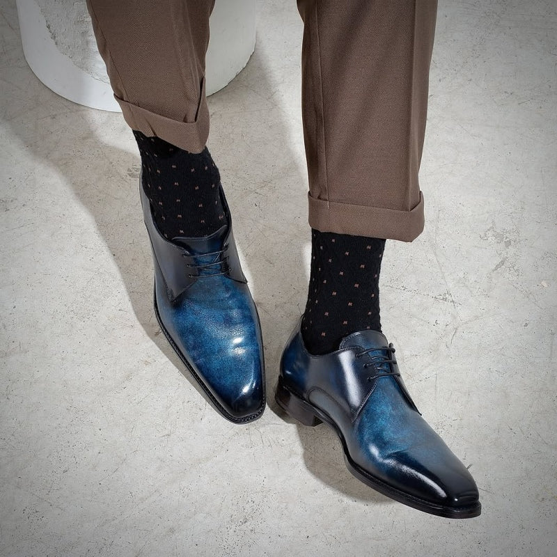 Gentileschi Ocean And Denim Derby Shoes