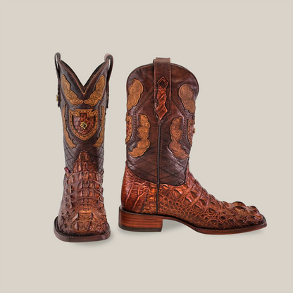 Exotic Alligator Square Knights Boots