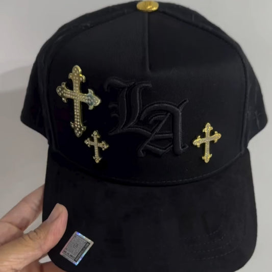 LA Cross All Black Cap
