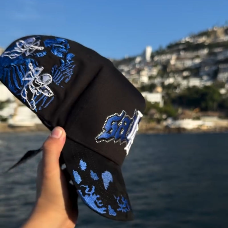 SAD BOYZ Blue Angels Collab Black Snapback Cap
