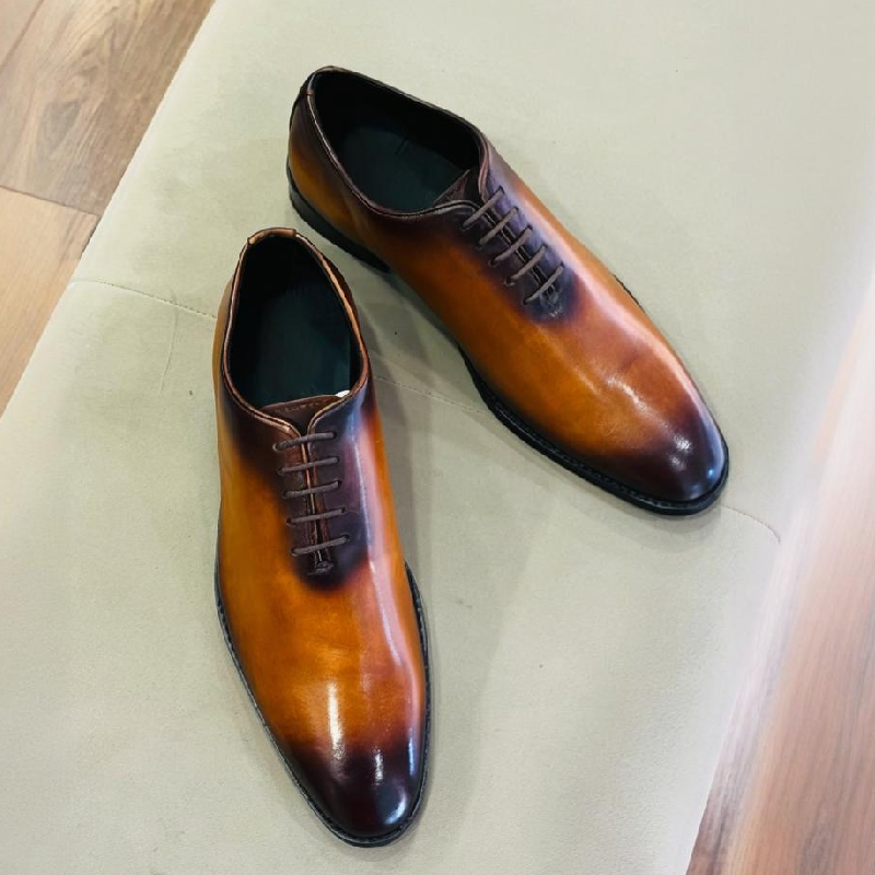 Handmade Brown Classic Formal Derby