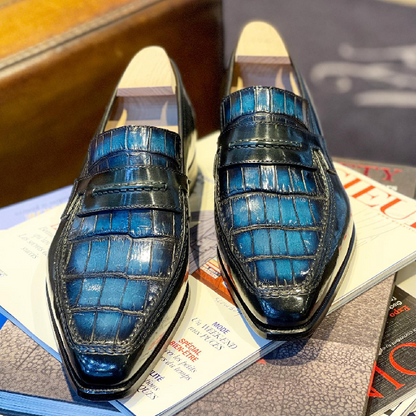 Men's Luxury Crocodile Leather Loafers