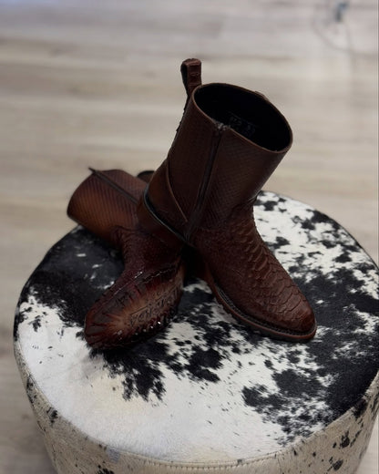 Italian Handmade Python Western Boots