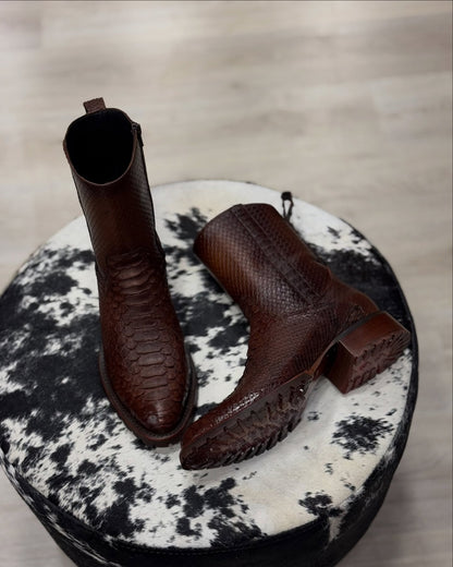 Italian Handmade Python Western Boots