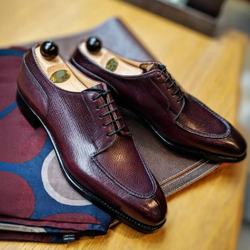 Handmade Split Toe Cowhide Formal Derby