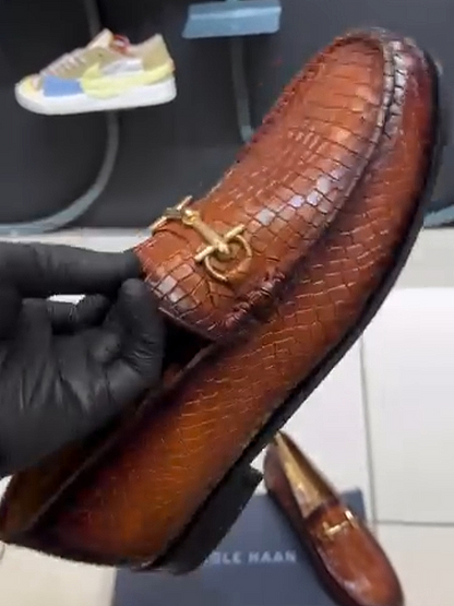 Handmade Men's Crocodile Leather Shoes