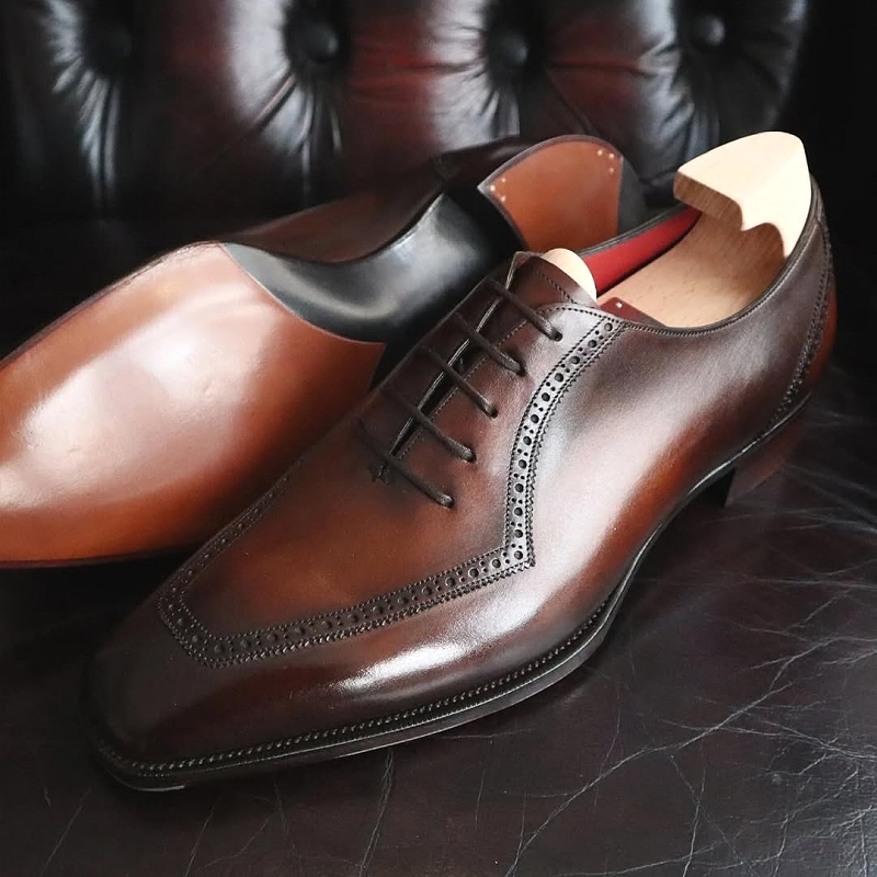GRENDON Criollo Patina Leather Shoes