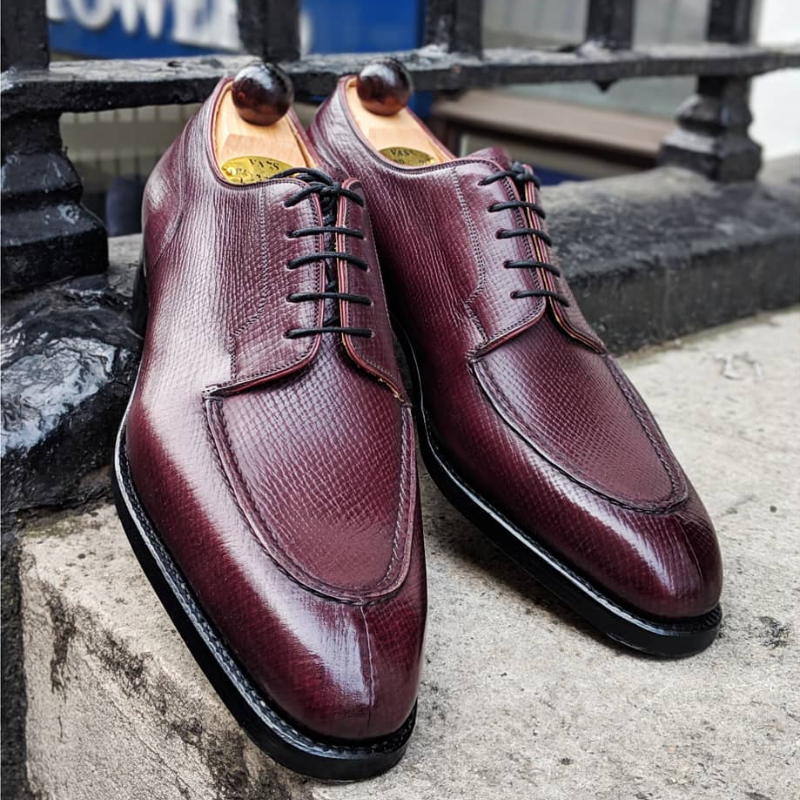 Handmade Split Toe Cowhide Formal Derby
