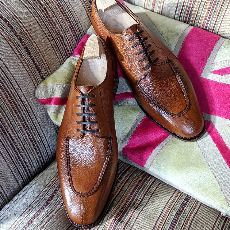 Handmade Split Toe Cowhide Formal Derby