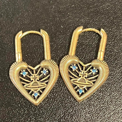 Heart Padlock Earrings