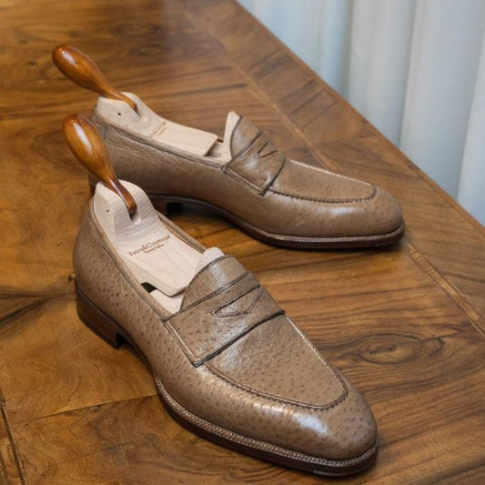 Tan Peccary Leather Shoes