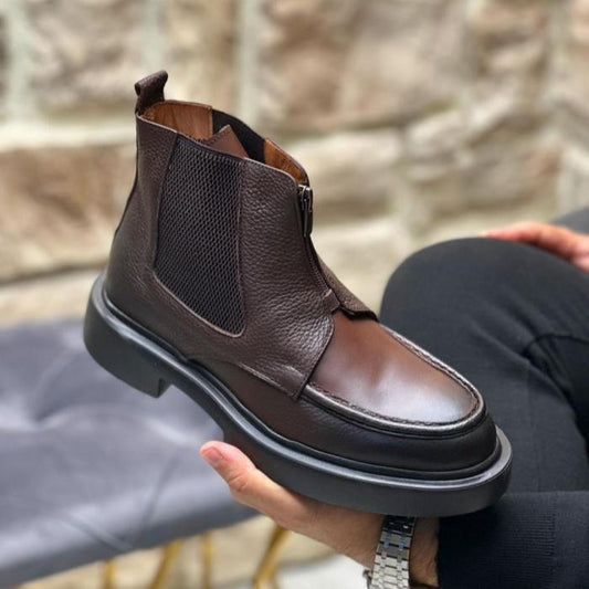 Men's Brown Chelsea Leather Boots