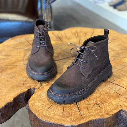 Suede Lace-Up Work Boots