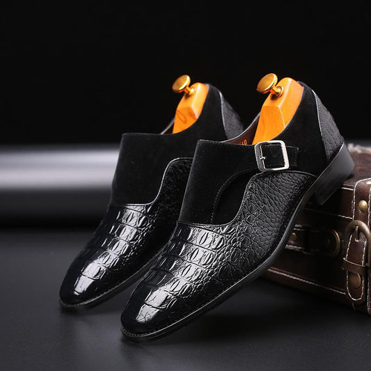 Suede Monk Strap Dress Shoes