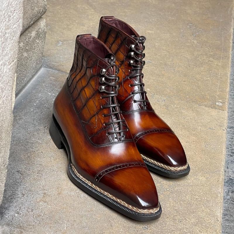 Construction SemiNorwegian Boot Crocodile Boots