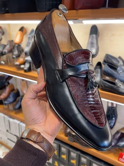 Ostrich Leather Handmade Shoes Custom Shoes