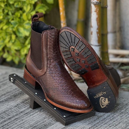 New Cowboy Boot In Python Leather
