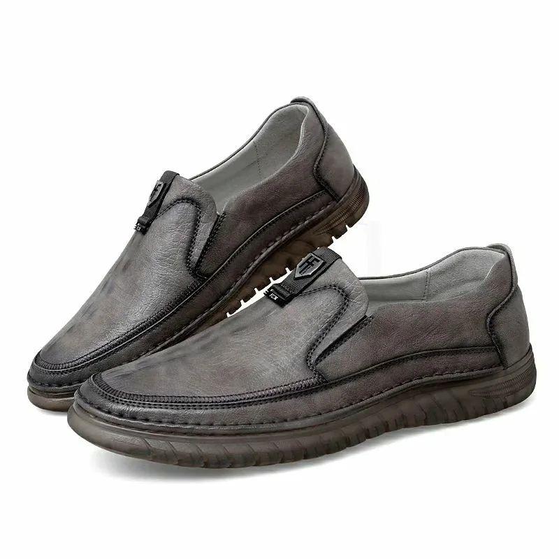 Slip On Men Loafers Microfiber Leather Casual Footwear