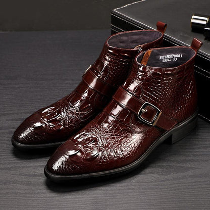 Men's Fashion Personality High Top Leather Boots