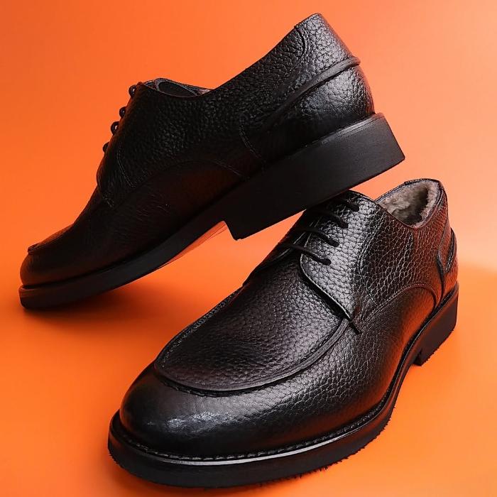 Autumn And Winter Padded Leather Shoes