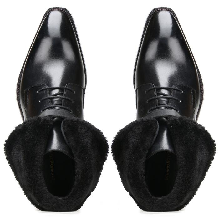 Stalwart Black Designer Fur Boots