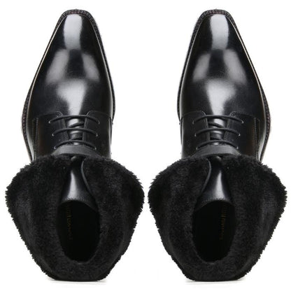 Stalwart Black Designer Fur Boots