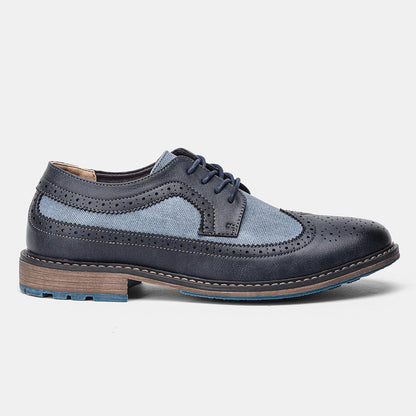 Brogues Colorblocked Casual Business Leather Shoes