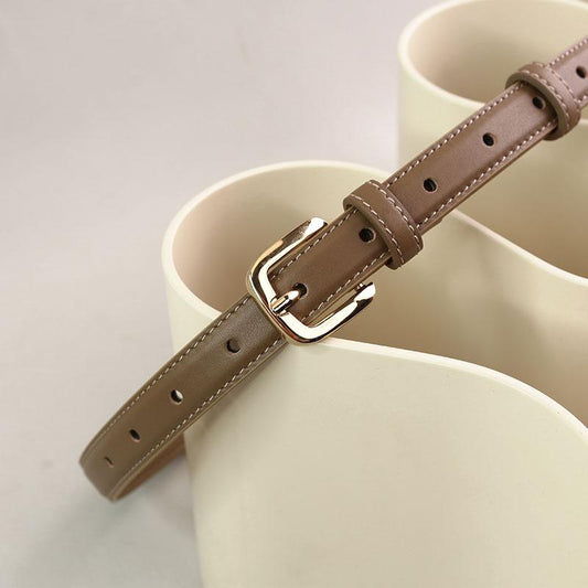 Women's Leather Belt Narrow Pants Belt