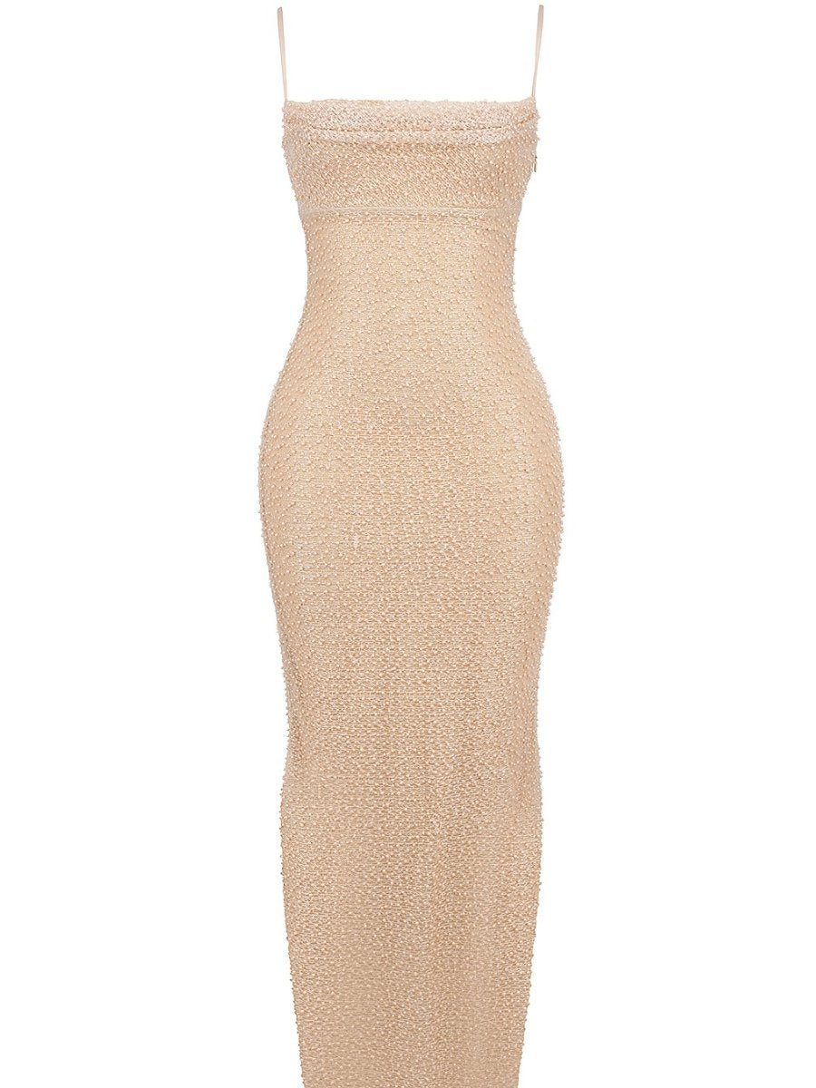 Champagne Pearl Maxi Dress