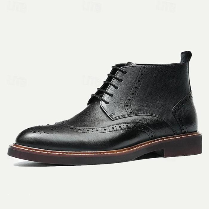 Men's Premium Leather Brogue Boots