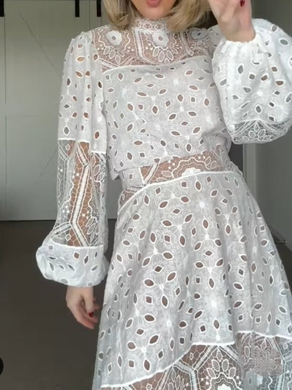 The Elegant Lace White Dress