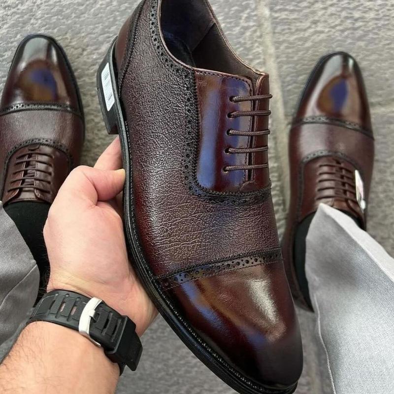 Polished Matte Combo Calfskin Shoes