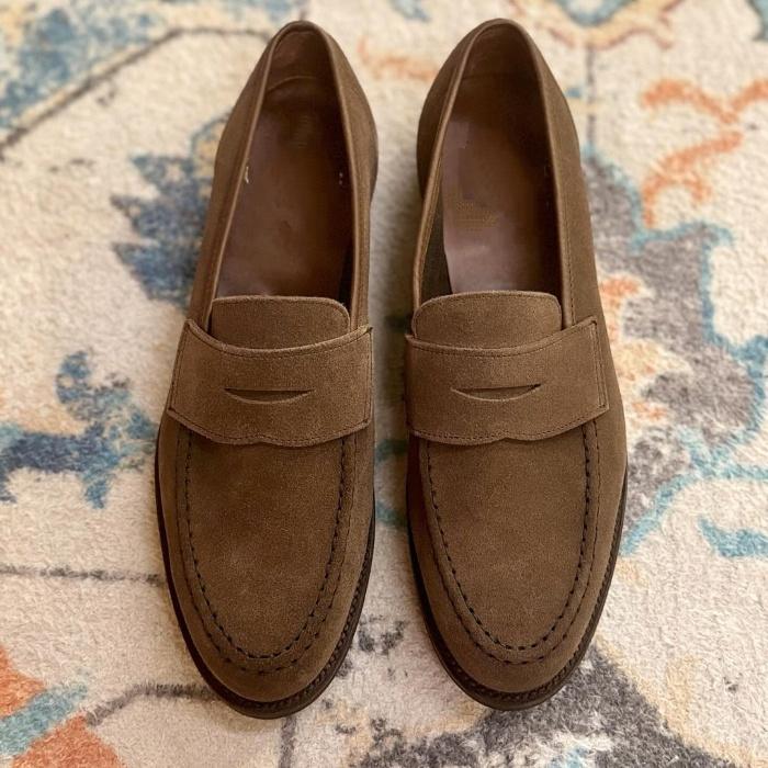 Slate Suede Harvard Loafers Shoes